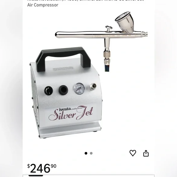 Iwata Silver Jet Airbrush Compressor + Iwata Airbrush Gun - Picture 7 of 7